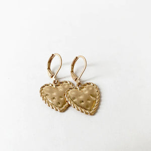 Lucy Antique Heart Earrings - 2 Colour Options