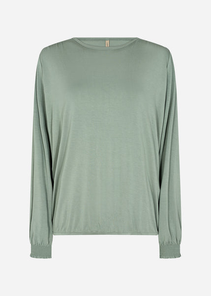 Marica Moss Green 3/4 Sleeve Top