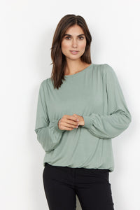Marica Moss Green 3/4 Sleeve Top