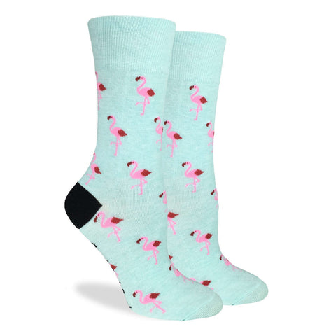 Mint Flamingo Good Luck Socks