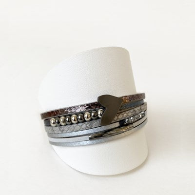 Remi Heart Magnetic Clasp Bracelet - 5 Colour Options