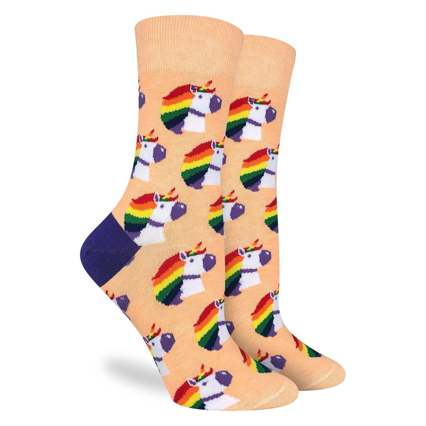 Rainbow Unicorn Good Luck Socks