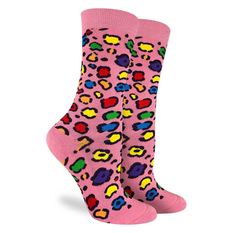 Leopard Rainbow Print Socks