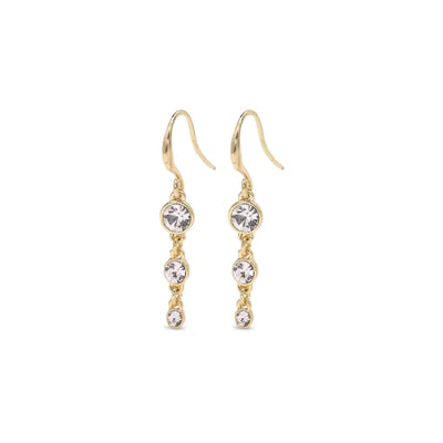Lucia Crystal Recycled Plated Drop Earrings - 2 Colour Options