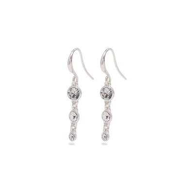 Lucia Crystal Recycled Plated Drop Earrings - 2 Colour Options