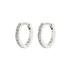 Ebna Small Crystal Plated Hoops - 2 Colour Options