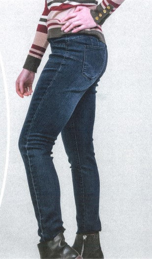 Mina Pull On Denim Stonewash Stretch Jeans