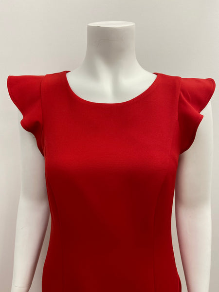 Eva Red Frill Dress