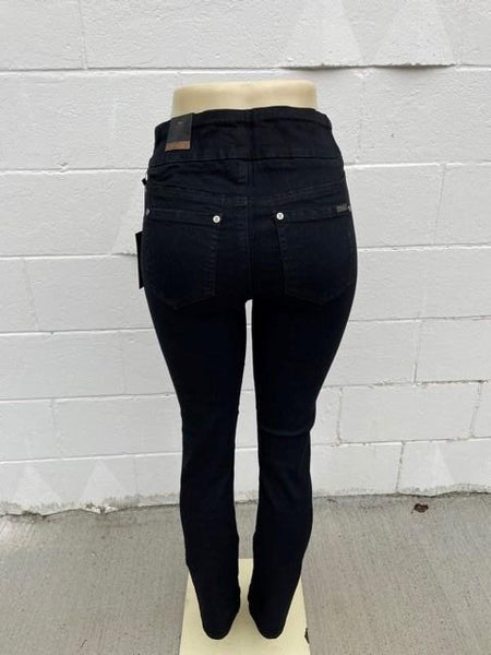Gemma Straight Leg Pull On Black Jeans
