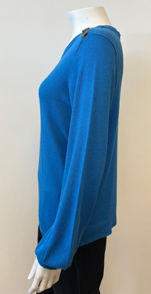 Bluma Button Shoulder  Long Sleeve Pullover - 2 Colour Options