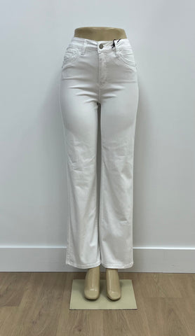 Georgia White Wide Denim Jean