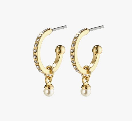 Lacey Plated Crystal Earrings - 2 Colour Options