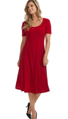 Nora Scoop Dress (Red)