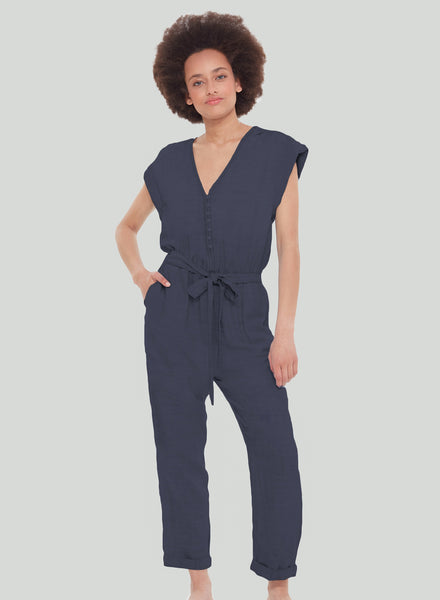 Ali Tencel Button Front Jumpsuit - 2 Colour Options
